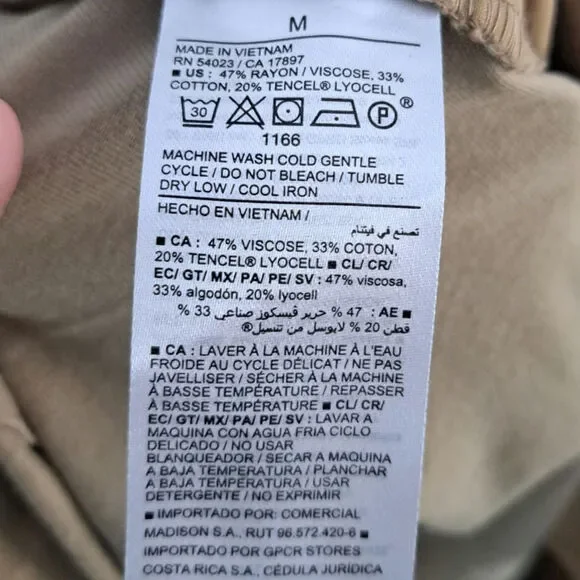 Old Navy Extra High Rise Taylor Straight Trouser Pants Tan Cargo Women's Medium - Picture 7 of 7